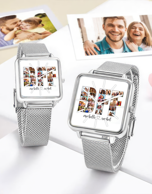 Personalized BFF Photo Collage Watch